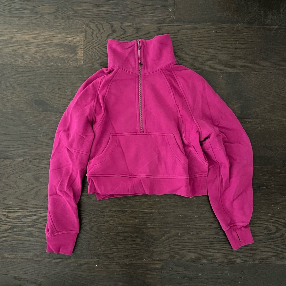 lululemon athletica Magenta Half-Zip Cowl Pullover